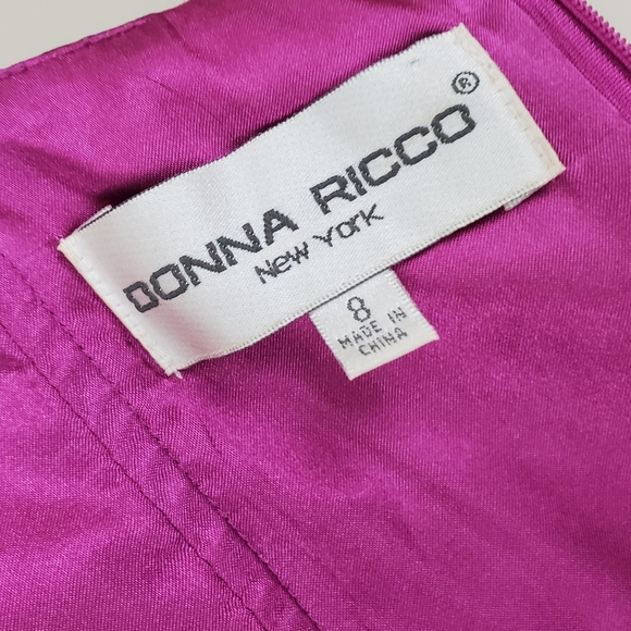 Donna Ricco NY Purple Floral Silk Midi Dress - Picture 8 of 8